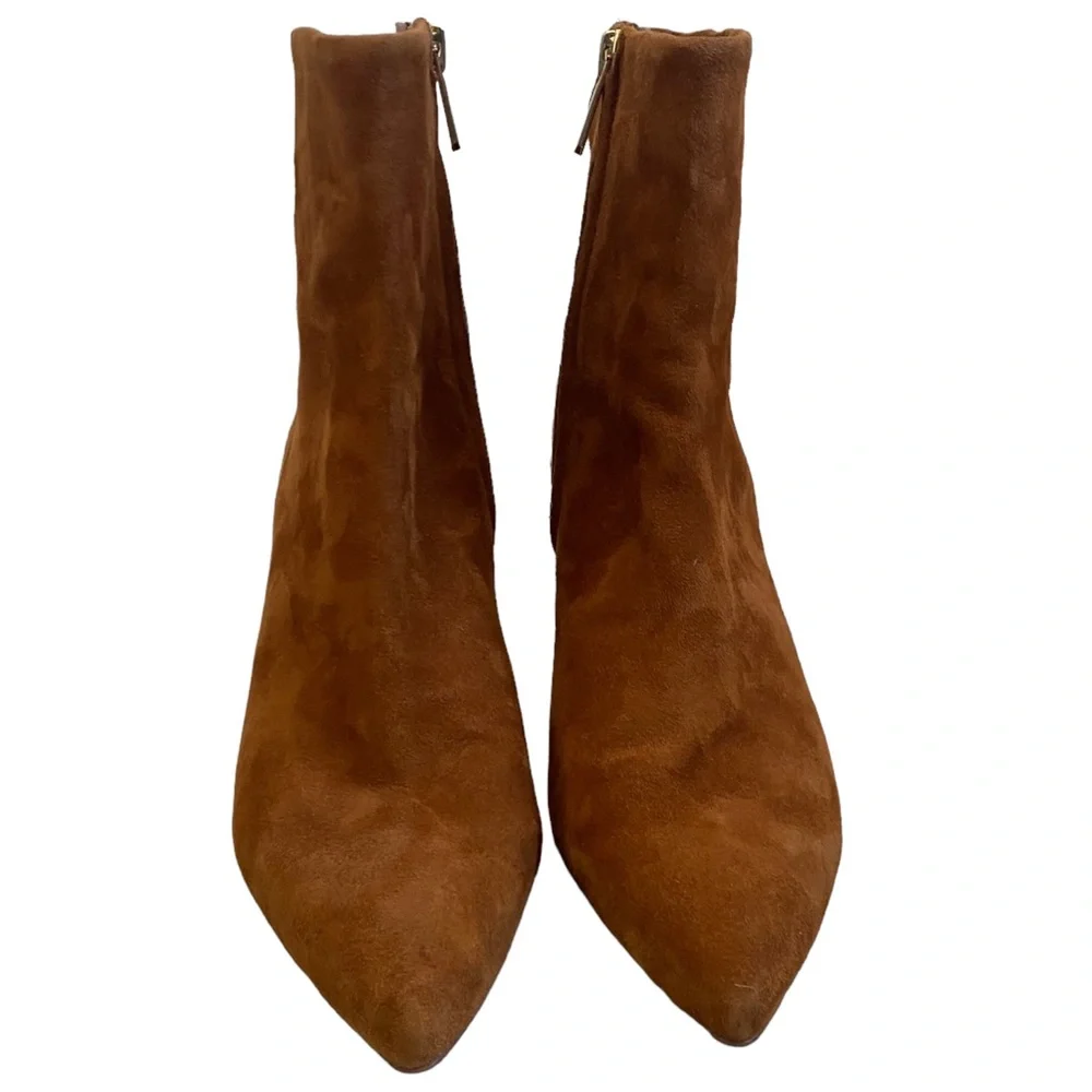 NEW Sam Edelman Ulissa suede pointy kitten heel boots booties cognac brown 7 37 - Picture 5 of 15